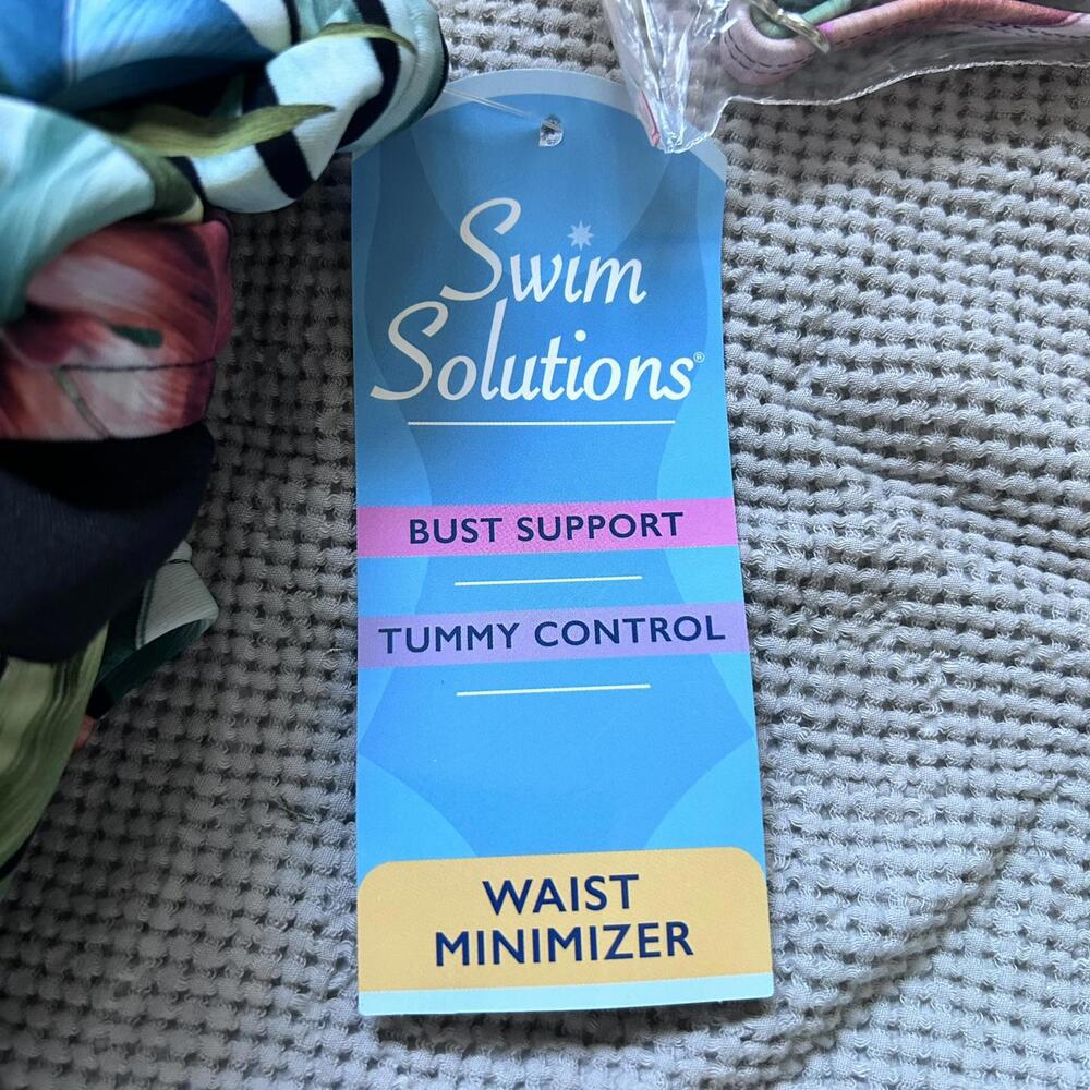 NWT Swim Solutions Off-the-shoulder One piece Women's size 10‎ - Picture 6 of 6